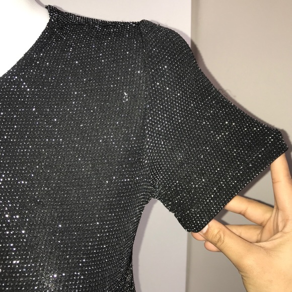 ICONE Black Starry Sparkle Stretchy Short Sleeve - Picture 5 of 10